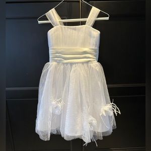 First communion white dress or flower girl dress.